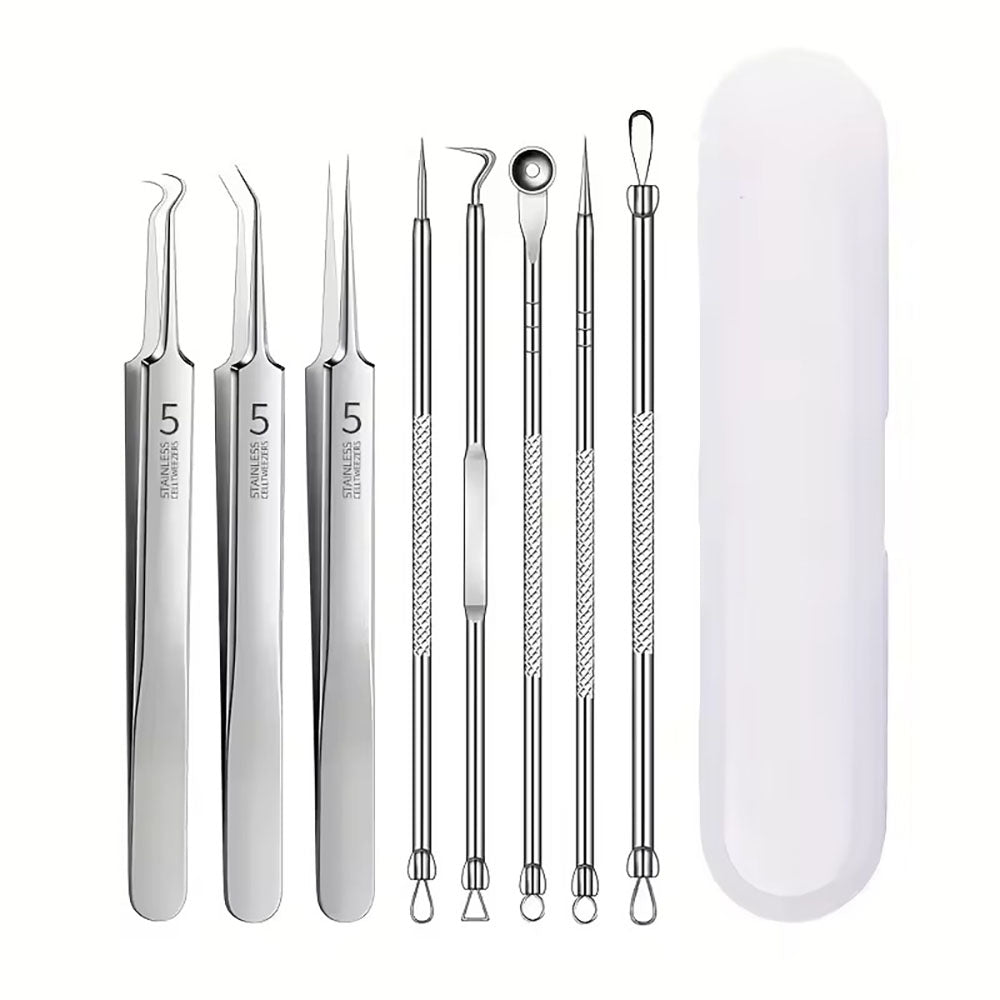 8Pcs Stainless Steel Blackhead Removal Tool Set 30320