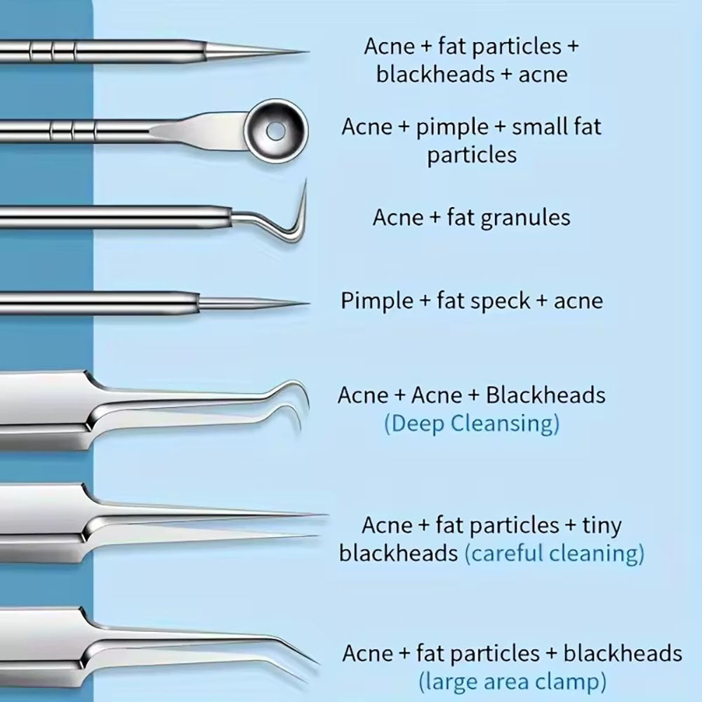 8Pcs Stainless Steel Blackhead Removal Tool Set 30320