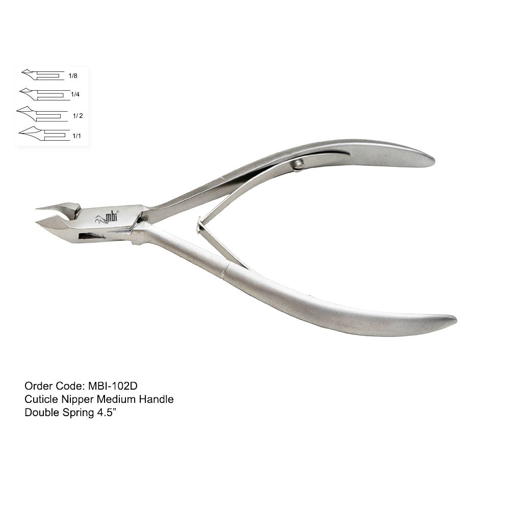 MBI-102D Cuticle Nipper Double Spring 4.5" Full Jaw