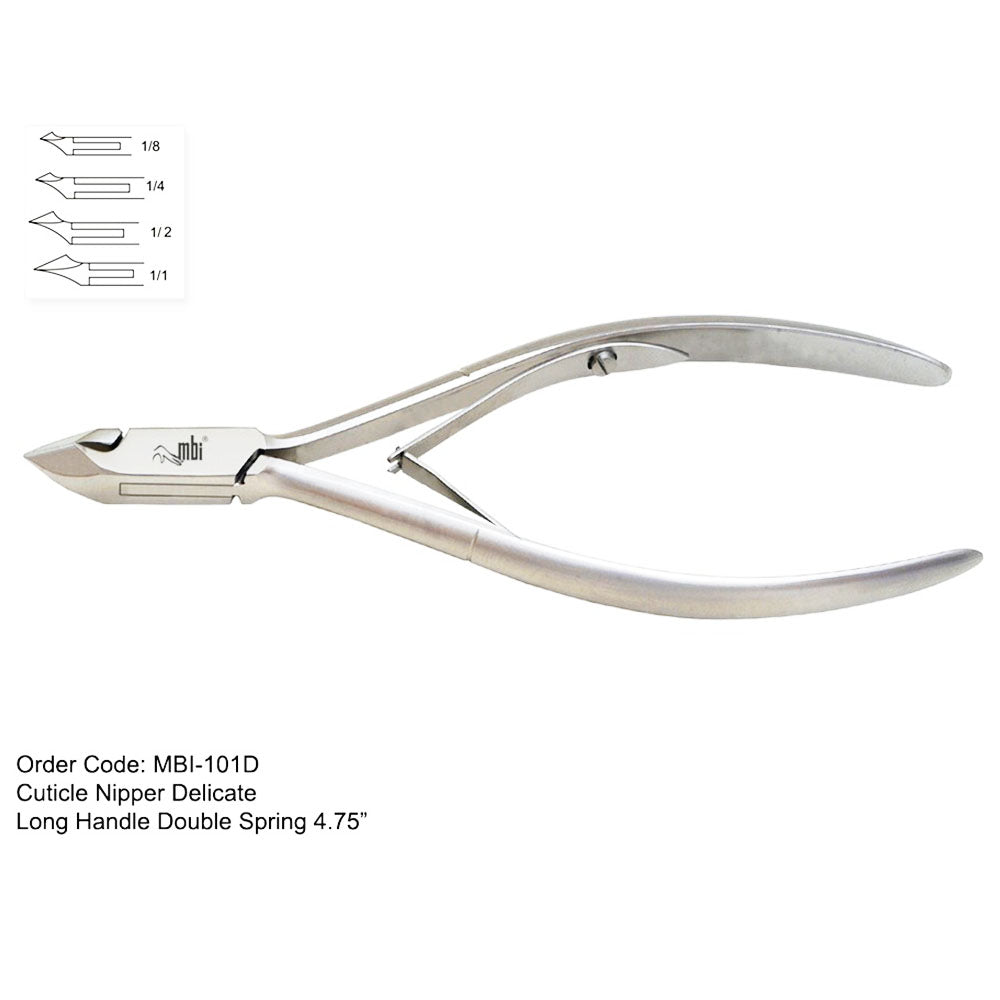 MBI-101D Cuticle Nipper Double Spring 4.75" 1/2 Jaw