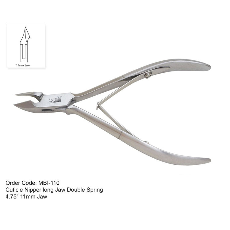 MBI-110 Cuticle Nipper Double Spring 4.75" 11mm Jaw
