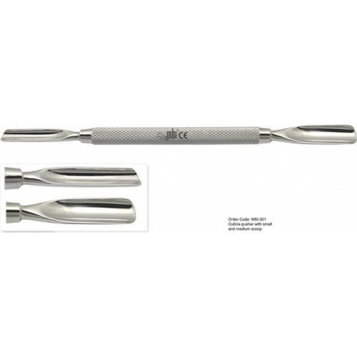 MBI-301 Cuticle Pusher With Small Medium Scoop