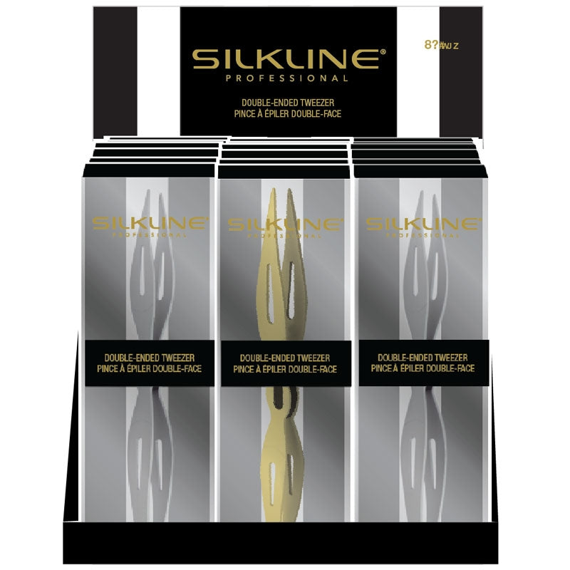 Silkline Gold Double Ended Tweezers TWEEZDC 02607