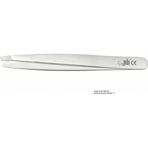 MBI-401 Eyebrow Tweezer Slanted 4"