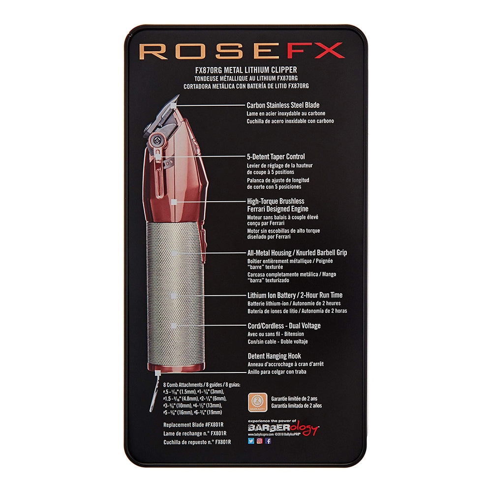 BaBylissPRO RoseFX Metal Lithium Clipper FX870RG Deal#2