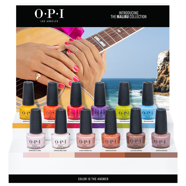OPI Nail Lacquer The Malibu 12Pcs Counter Display DDN12