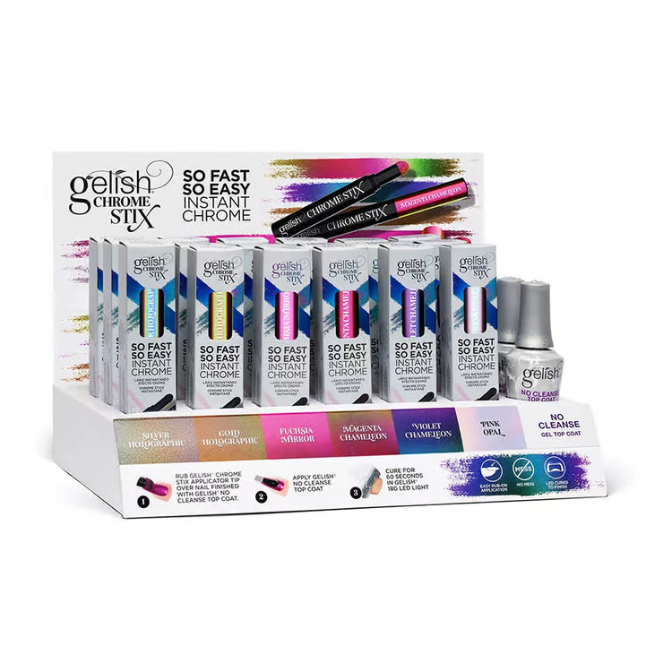 Gelish Chrome Stix 24PCS Display 1168201