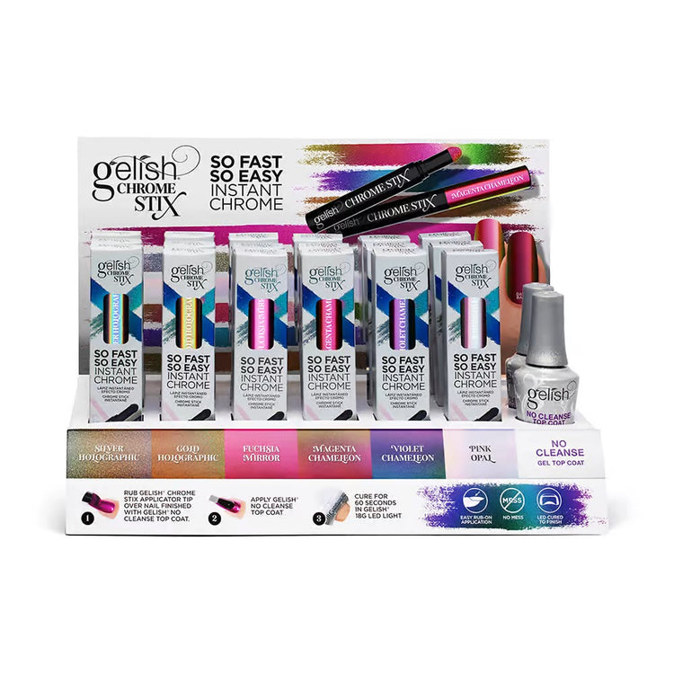 Gelish Chrome Stix 24PCS Display 1168201