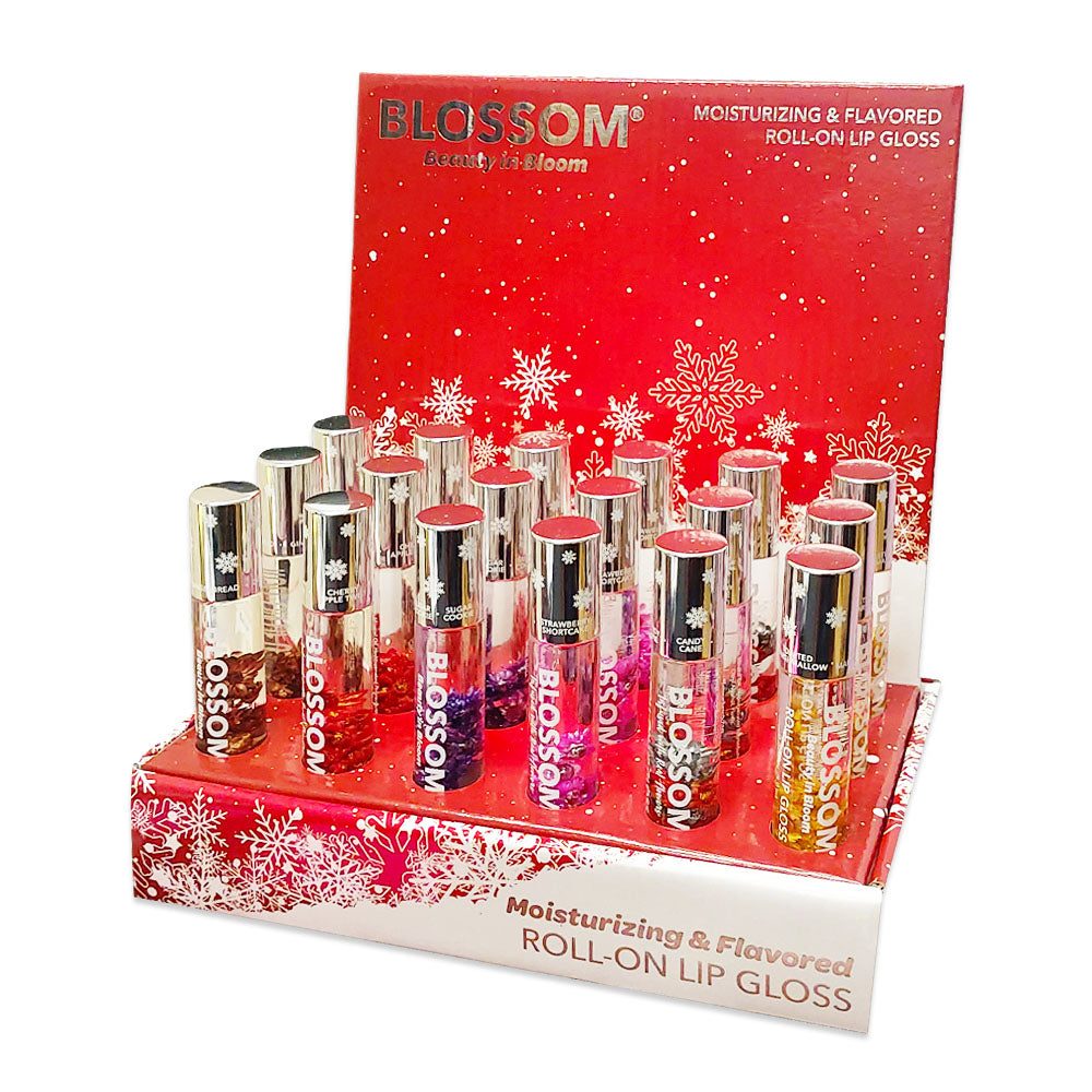Blossom Moisturizing Roll-on Lip Gloss 18PC Dis BLLGX18
