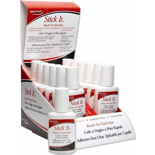 SuperNail Stick It Brush-on Nail Glue 14ml/0.5 fl oz. #50530