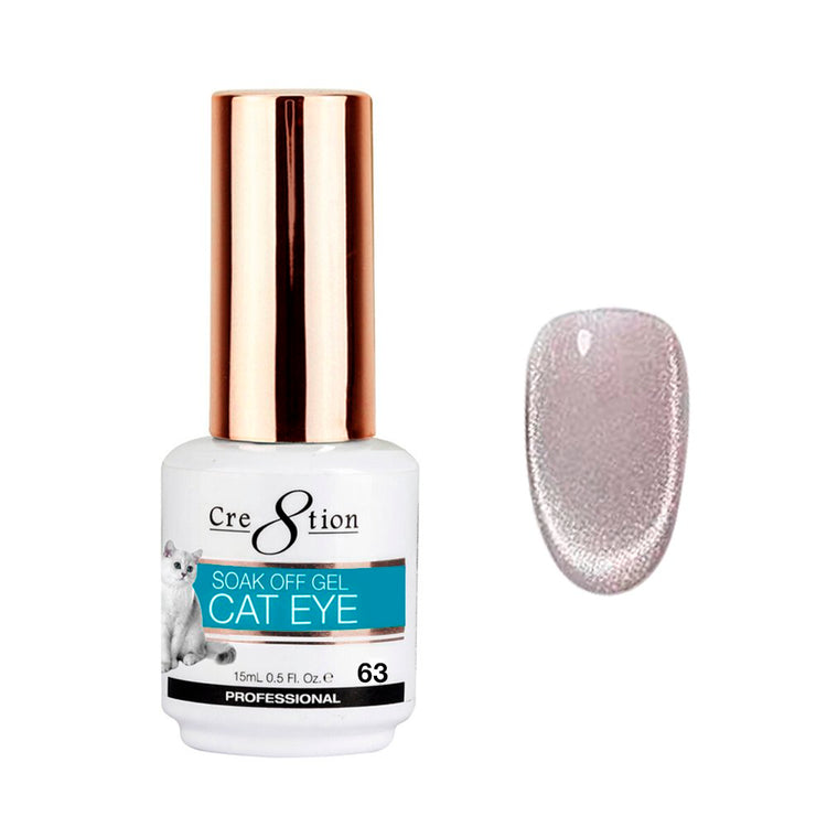 Cre8tion Cat Eye Nude Soak Off Gel 0.5 oz #63 1807