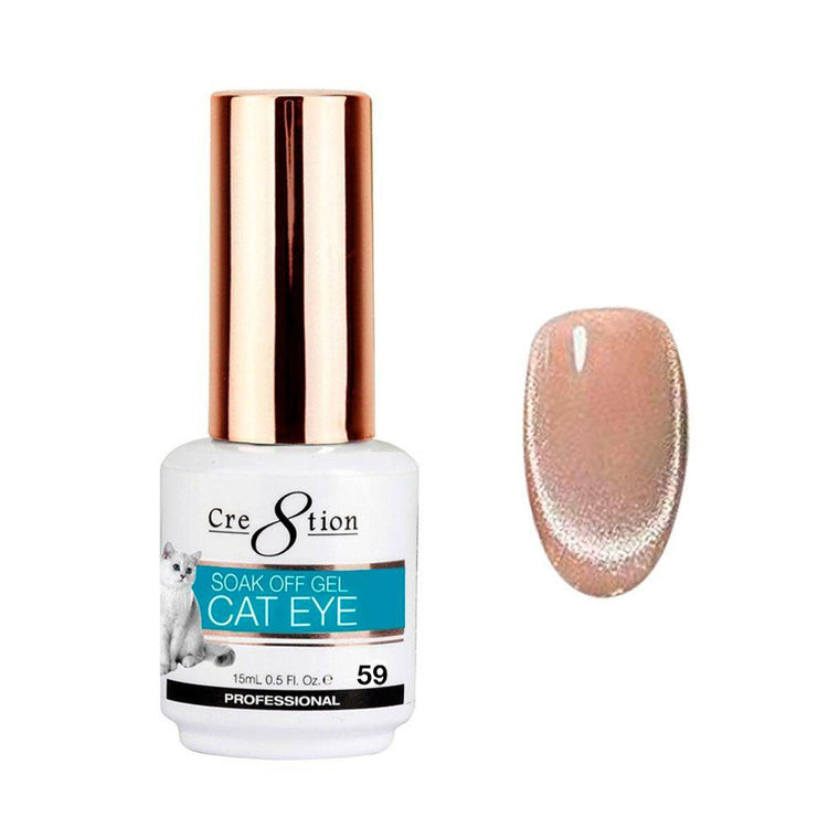Cre8tion Cat Eye Nude Soak Off Gel 0.5 oz #59 0916-1803