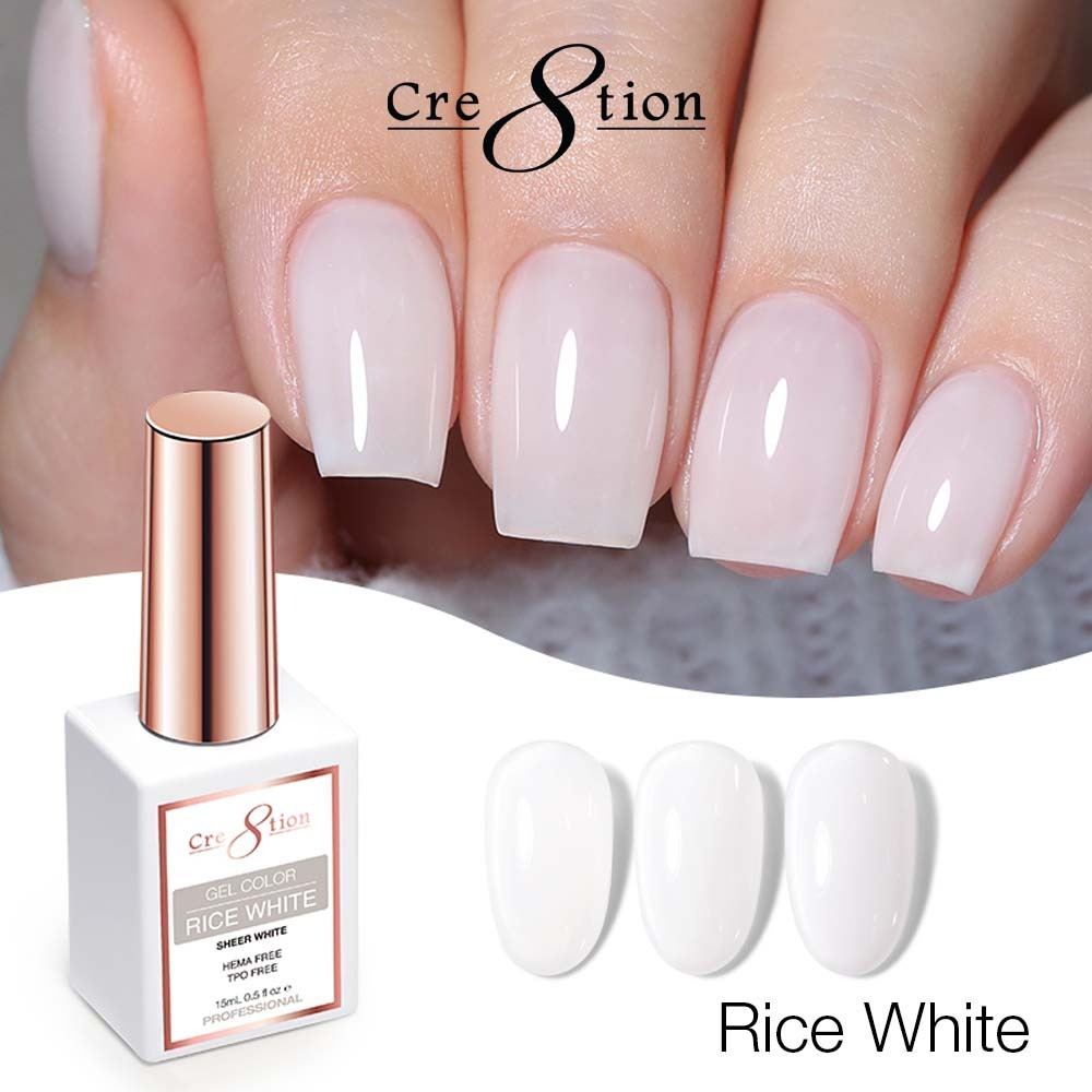 Cre8tion Gelcolor Rice White 0.5 oz 0916-3704 03423