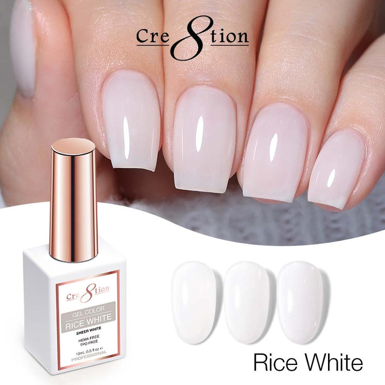 Cre8tion Gelcolor Rice White 0.5 oz 0916-3704 03423