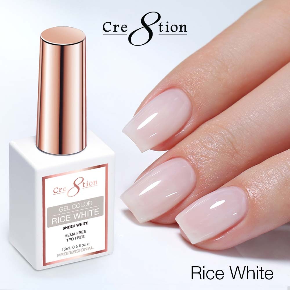 Cre8tion Gelcolor Rice White 0.5 oz 0916-3704 03423