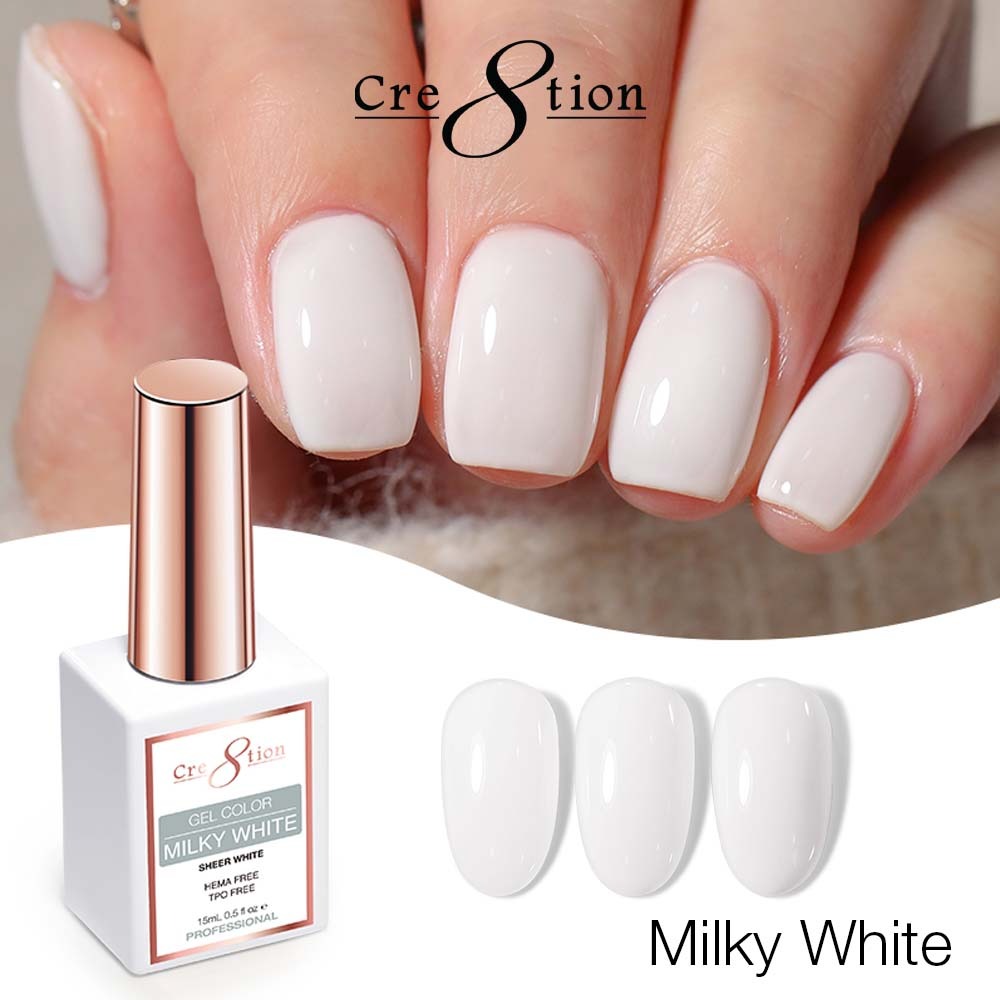Cre8tion Gelcolor Milky White 0.5 oz 0916-3600 07506