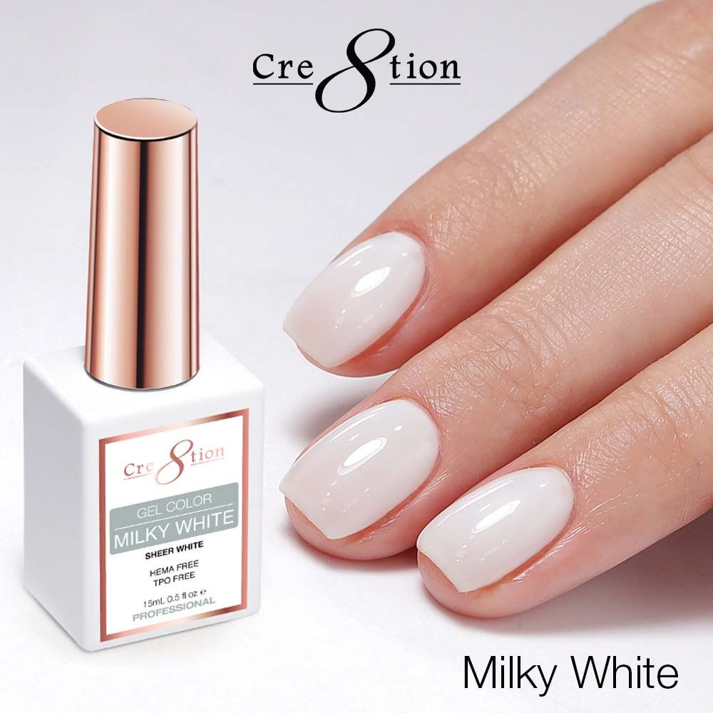 Cre8tion Gelcolor Milky White 0.5 oz 0916-3600 07506