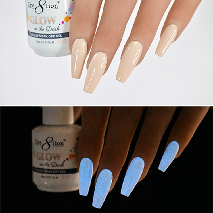 Cre8tion Glow In The Dark 12 Soak Off Gel 0.5 floz 0916-0413