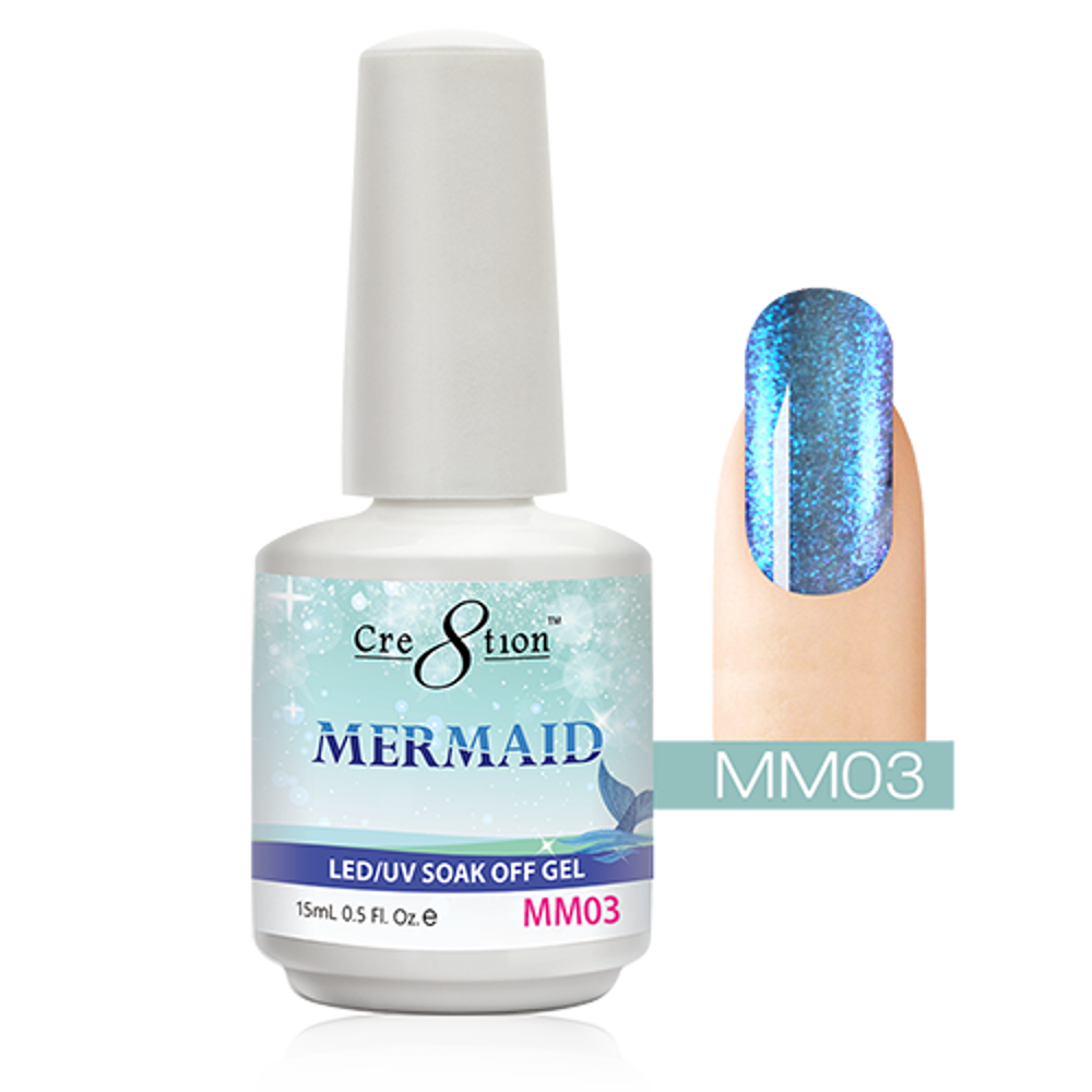 Cre8tion Mermaid LED/UV Soak Off Gel 0.5 fl oz/15ml - MM03
