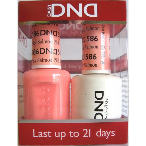 Daisy DND586 Soak Off Gel All In One Set - Salmon Pink