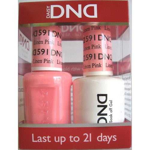 Daisy DND591 Soak Off Gel All In One Set - Linen Pink