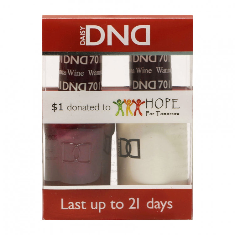Daisy Soak Off Gel All In One Set - Wanna Wine DND701