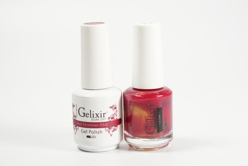 Gelixir Soak Off Gel All In One Set - Red Shimmer GX054