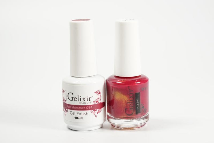 Gelixir Soak Off Gel All In One Set - Red Shimmer GX054