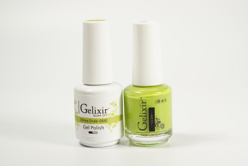 Gelixir Soak Off Gel All In One Set- Olive Drab GX068