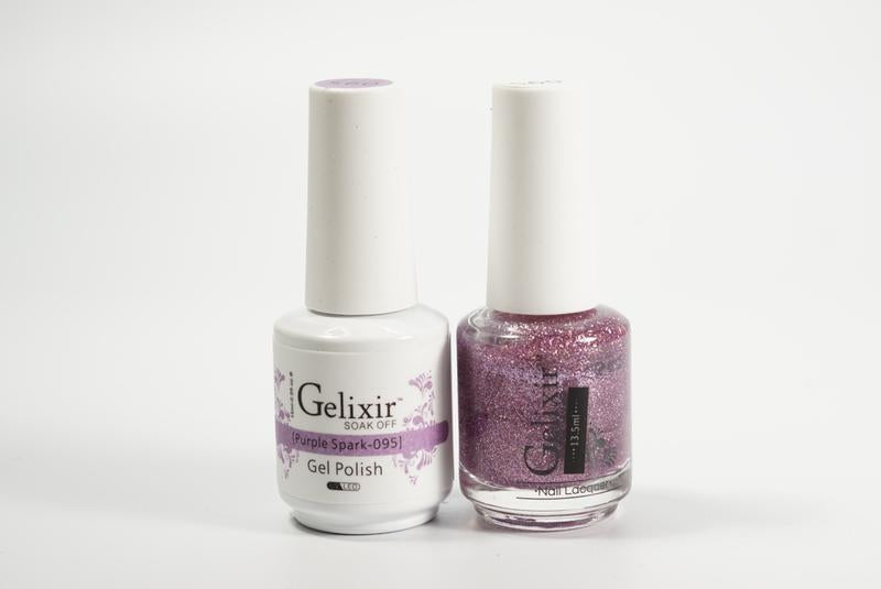 Gelixir Soak Off Gel All In One Set- Purple Spark GX095