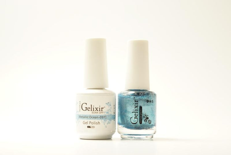 Gelixir Soak Off Gel All In One Set- Metallic Ocean GX097