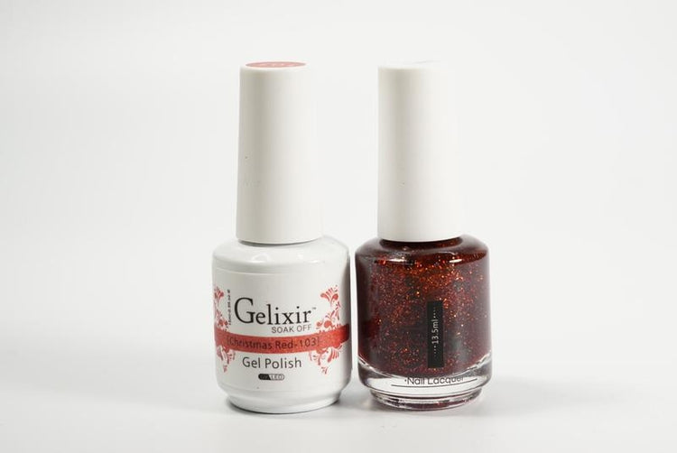 Gelixir Soak Off Gel All In One Set- Christmas Red GX103