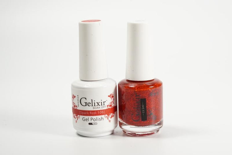 Gelixir Soak Off Gel All In One Set- Spark Red GX106