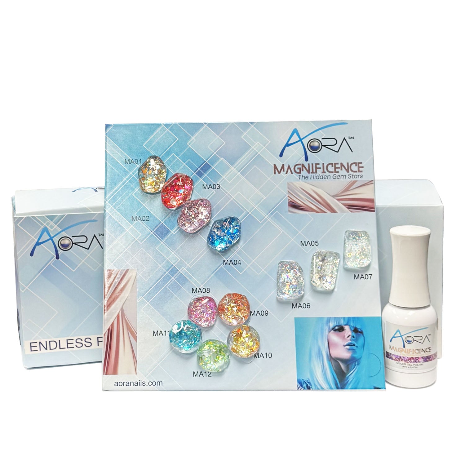 Aora Magnificence The Hidden Gem Stars Collection Set 12pcs
