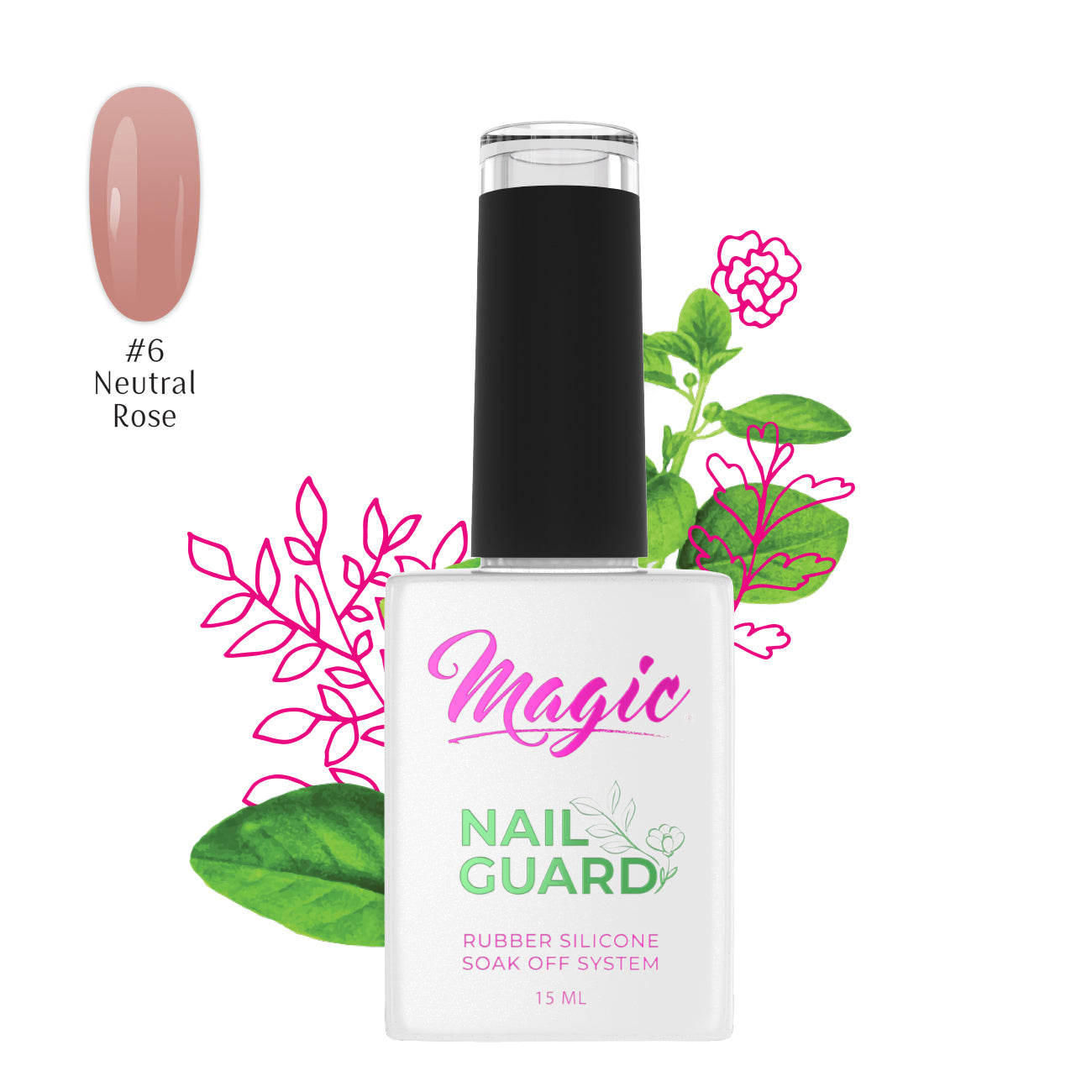 Magic Builder Gels NailGuard - Neutral Rose #6 15ml 46755