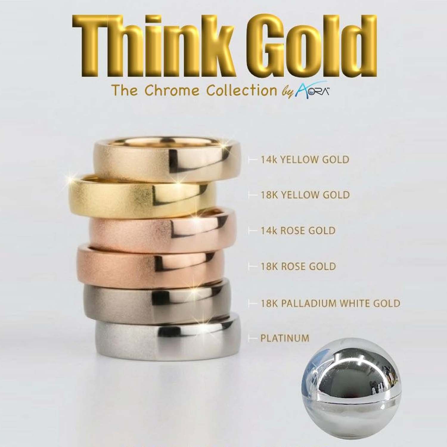 Aora Think Gold Collection Chrome Kit 34759