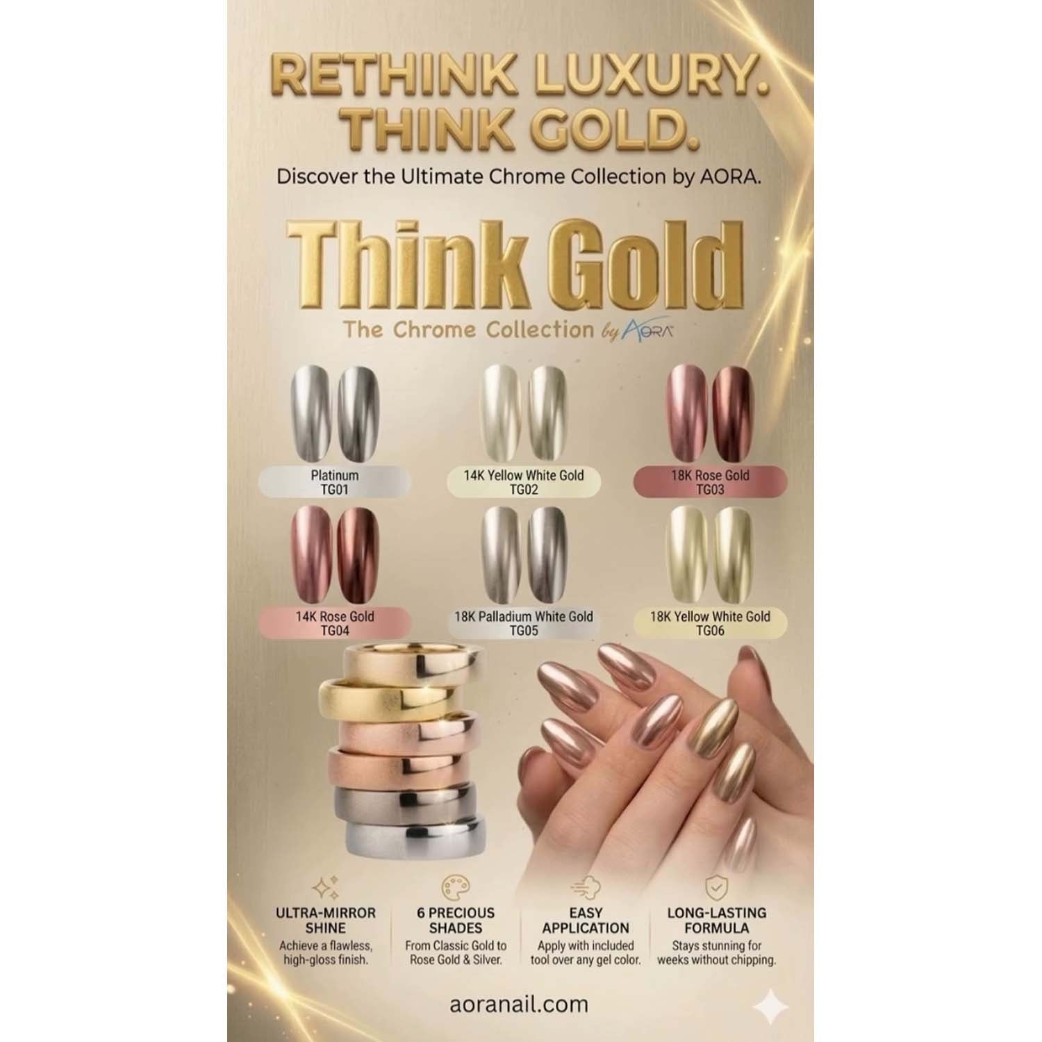 Aora Think Gold Collection Chrome Kit 34759