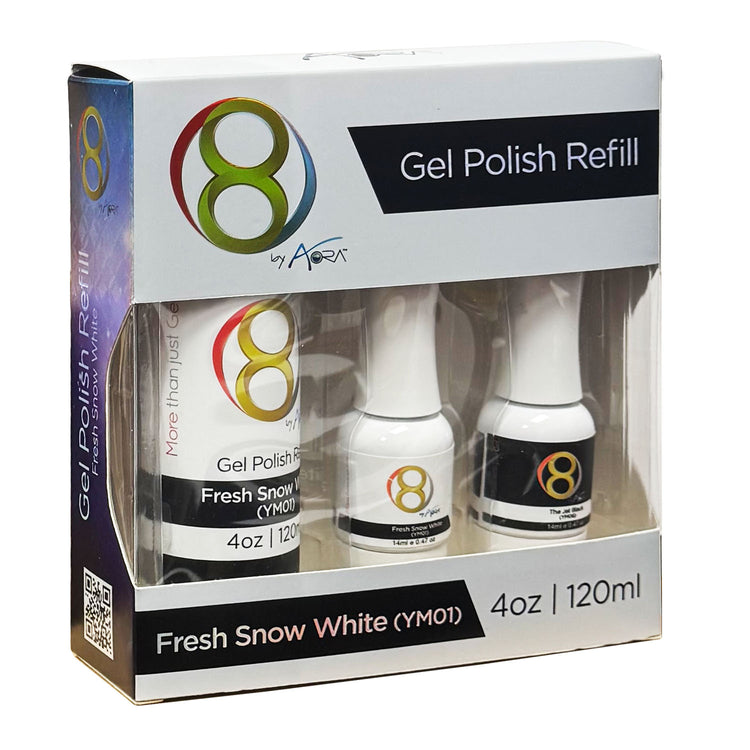 Aora Gel Polish Refill Fresh Snow White 4oz 70203