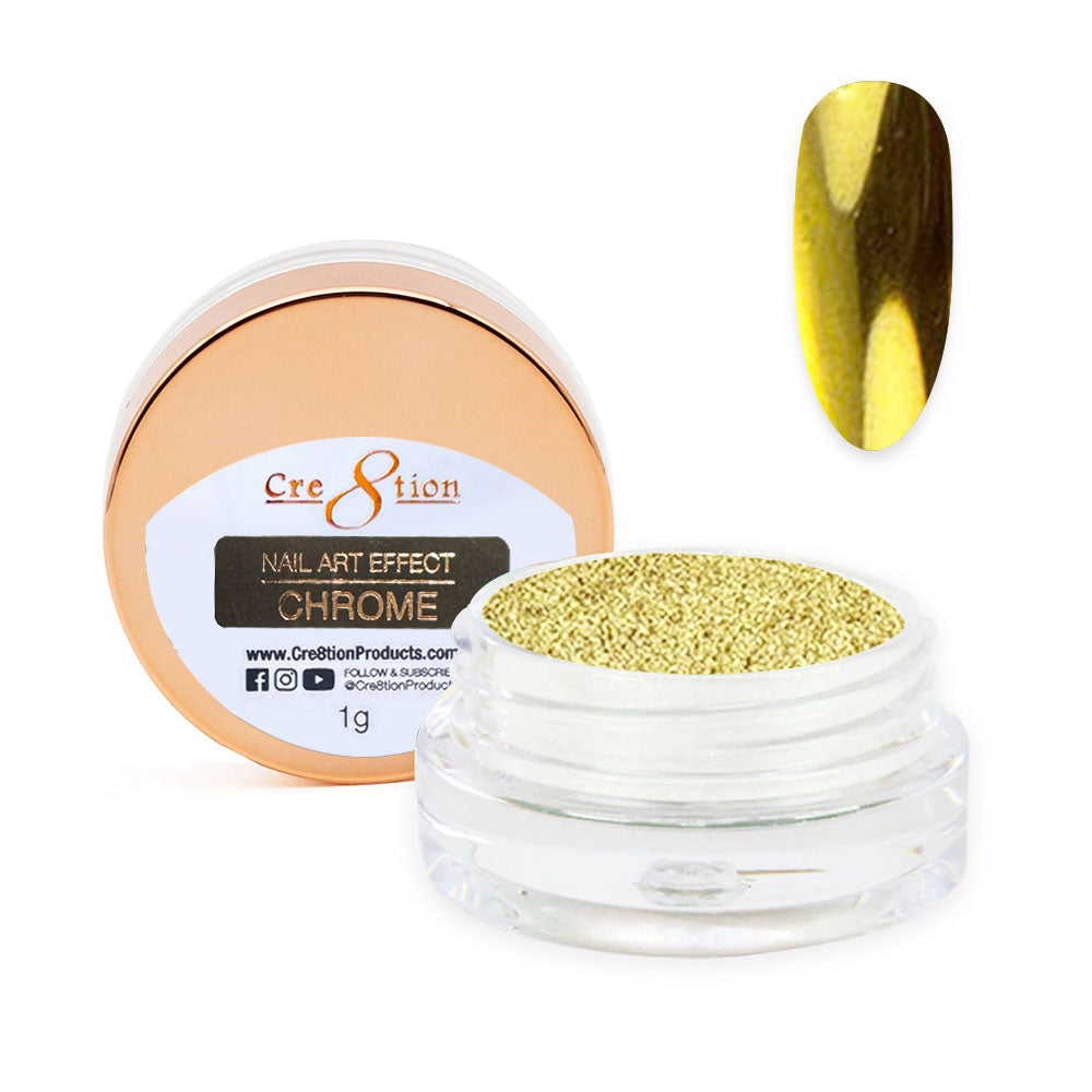 Cre8tion 06-Gold Chrome Nail Art Effect 1g 1101-0664