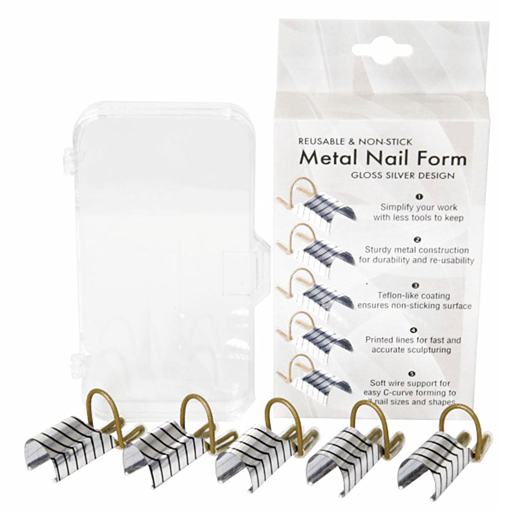 Berkeley Resuable Metal Nail Form Silver Design 5pk NF110-SV