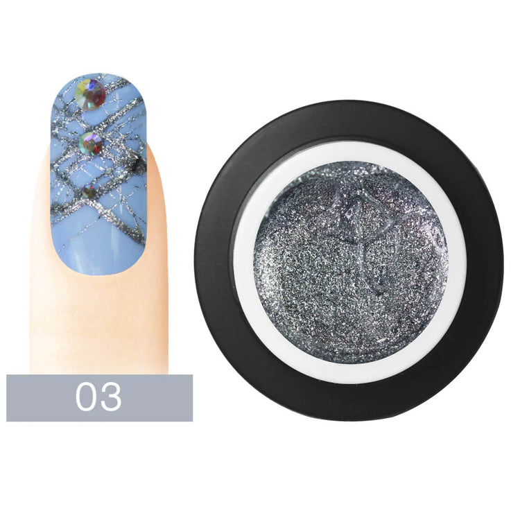 Cre8tion Perfect Line Designer Gel 7.5 g-03 Silver 0916-2238