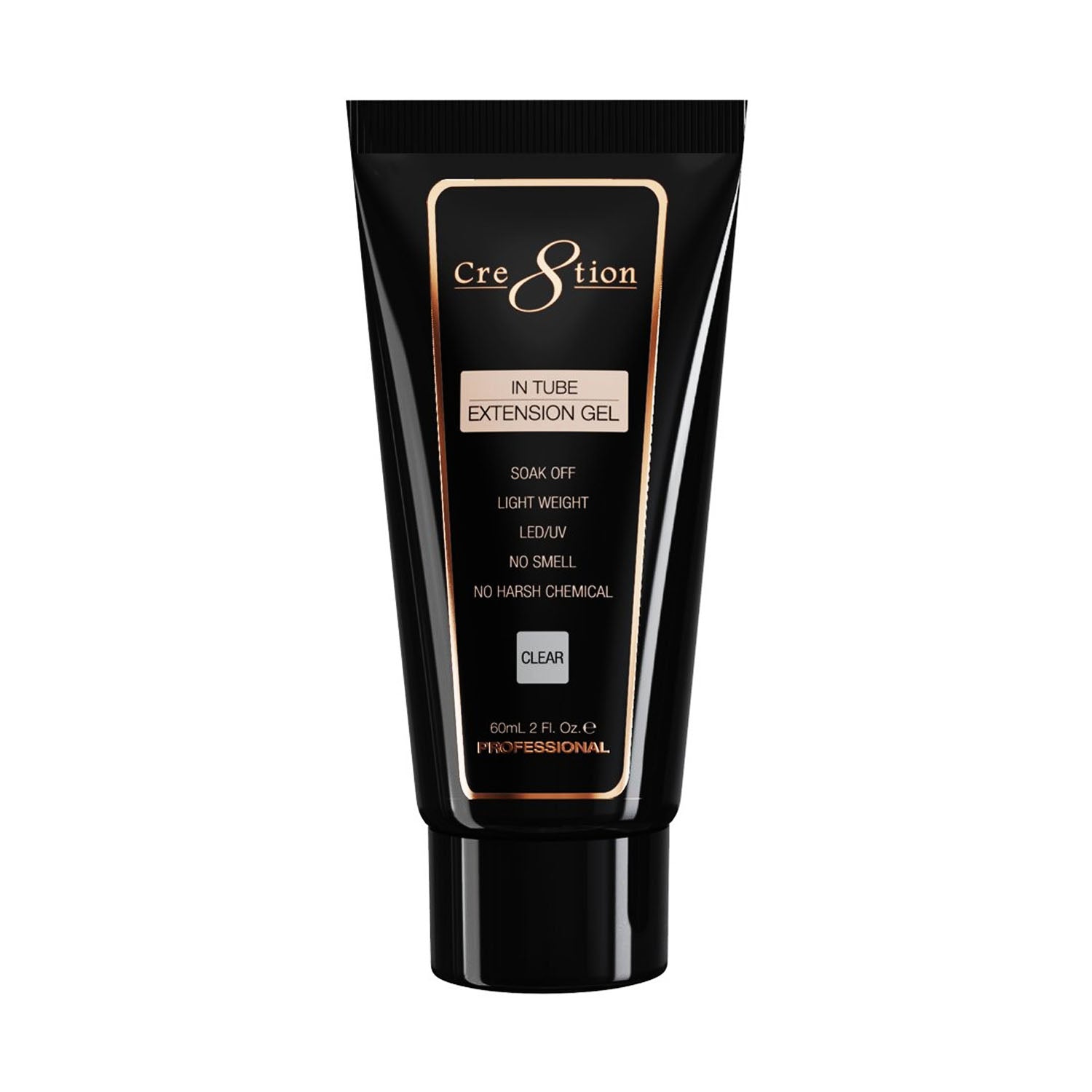 Cre8tion LED/UV Soak Off Extension Gel 2 oz - Clear 08236