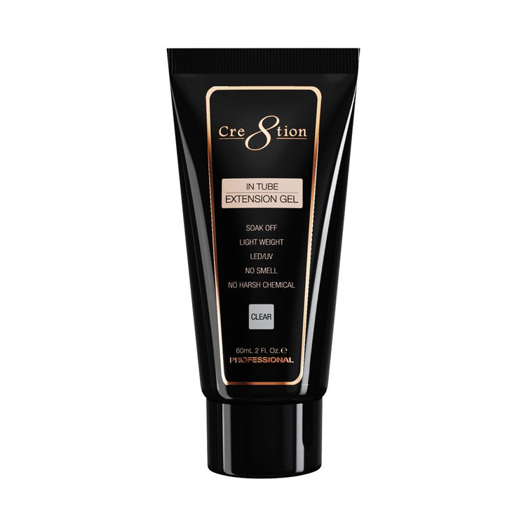 Cre8tion LED/UV Soak Off Extension Gel 2 oz - Clear 08236