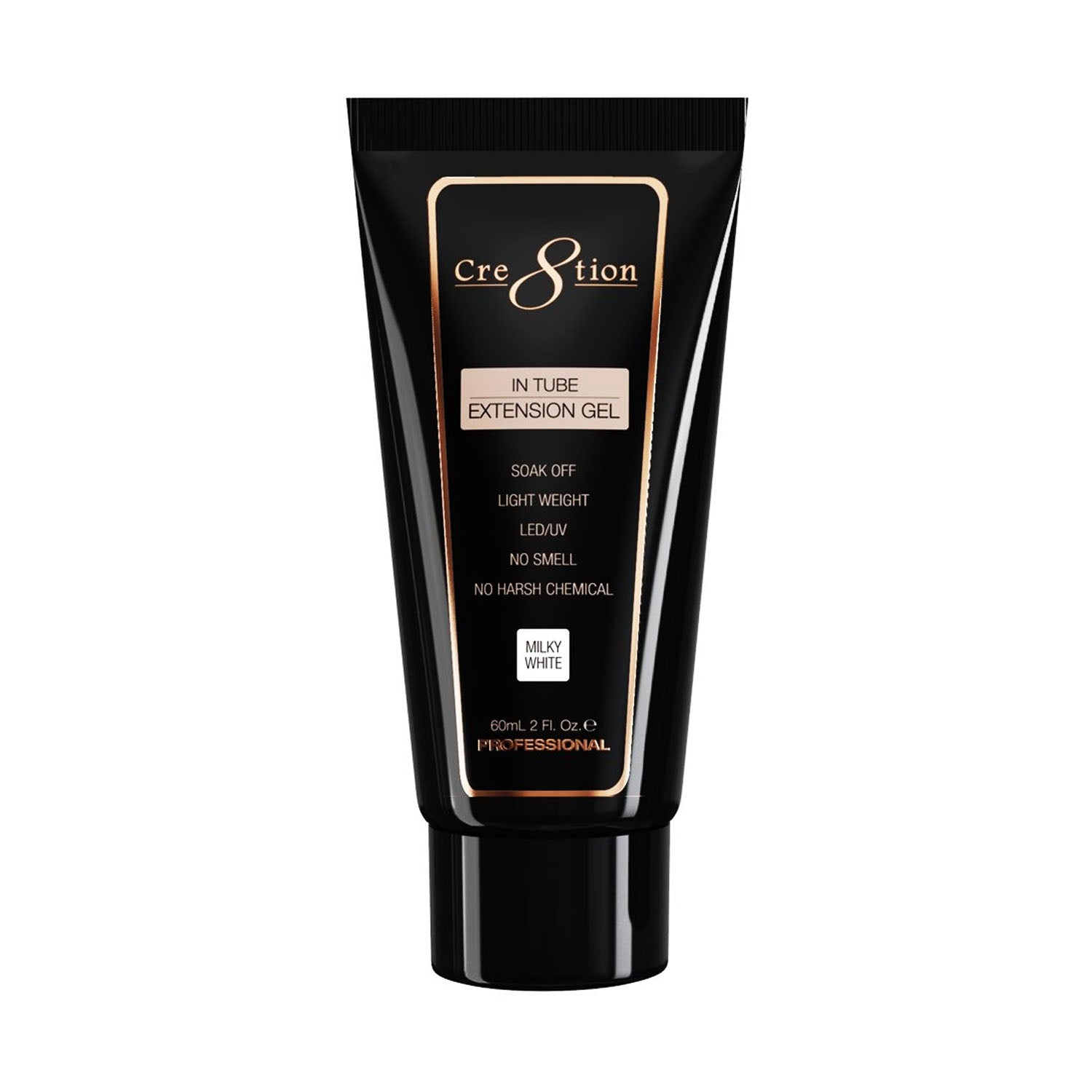 Cre8tion LED/UV Soak Off Extension Gel 2 oz - Milky White