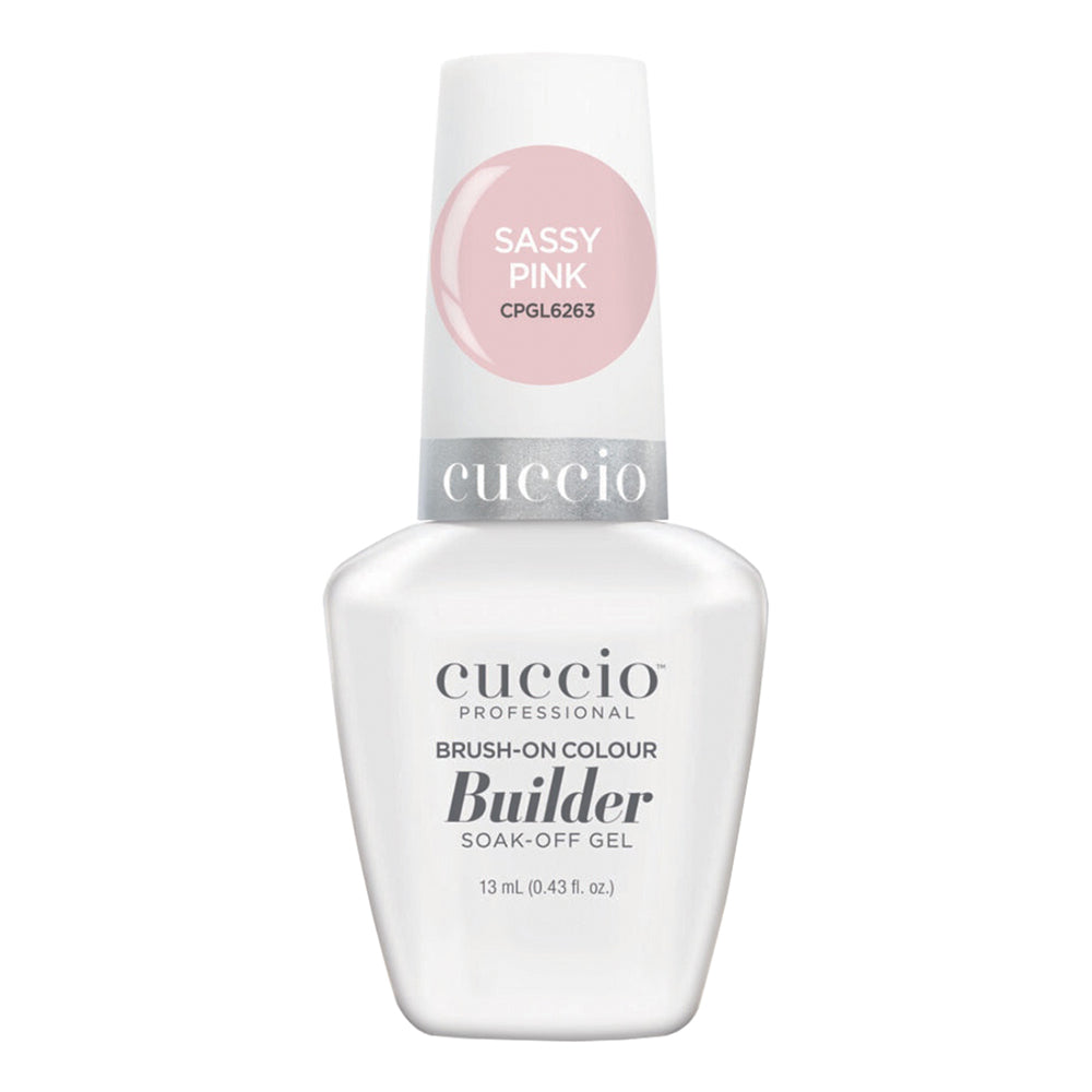 Cuccio LED/UV Brush-On Builder 0.43 oz - Sassy Pink CPGL6263