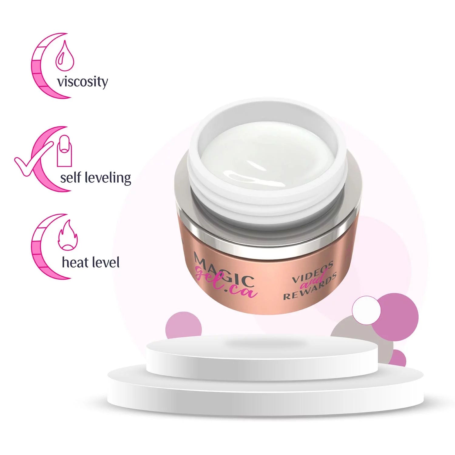 Magic Gel Builder Gels Natural White French 15ml 36940