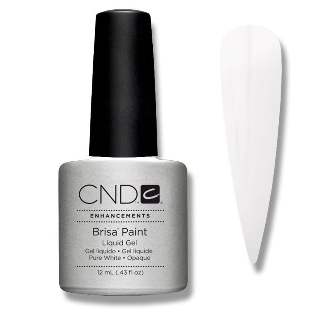 CND Brisa Paint Liquid Gel Pure White Opaque 0.43 oz 08055