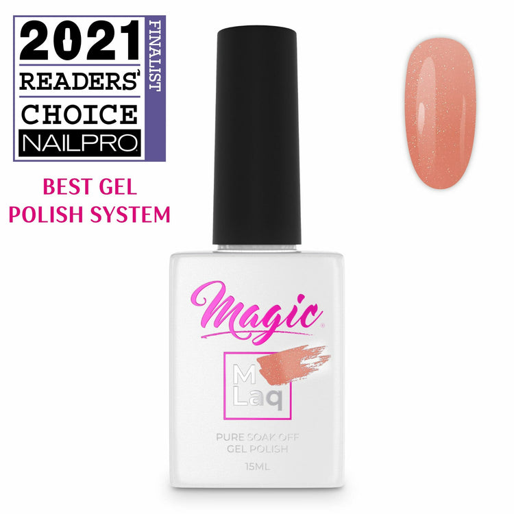 Magic Gel Polish MLaq 15 ml - Peachy Serious Shimmer #124