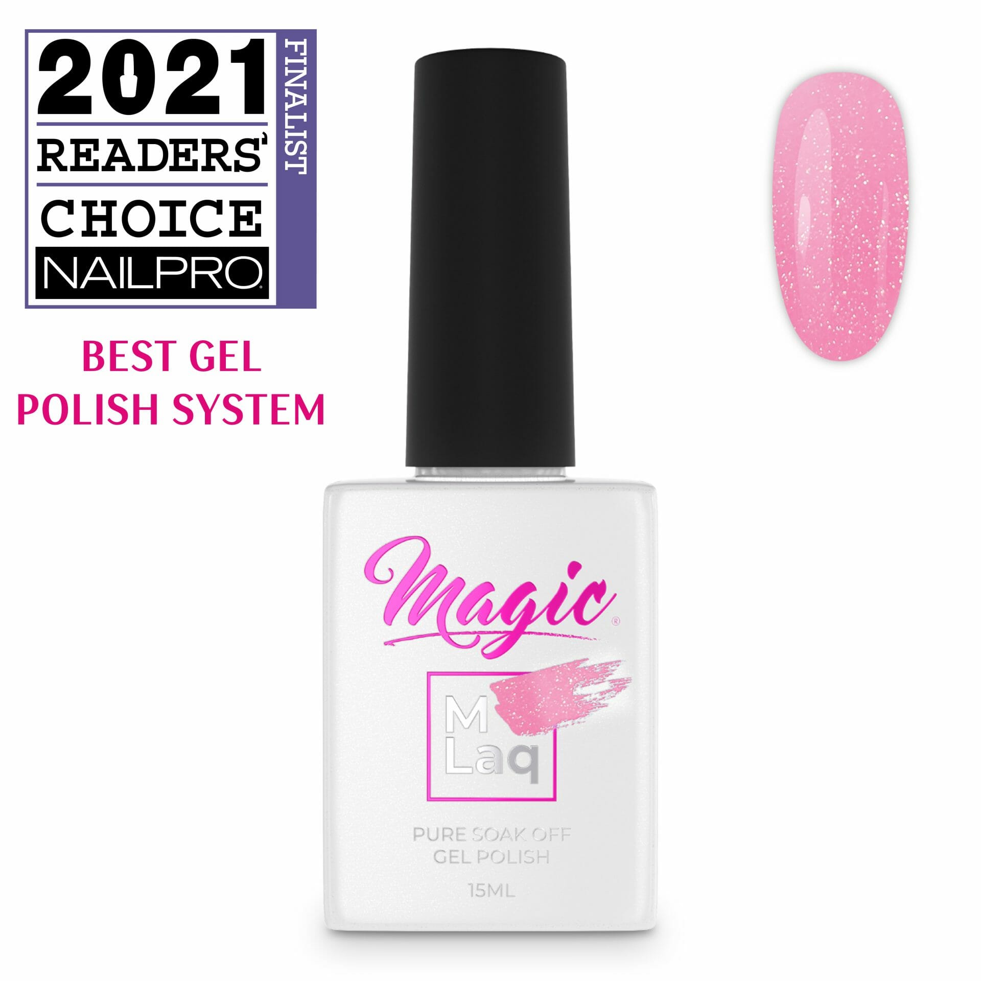 Magic Gel Polish MLaq 15 ml - Prom Pink Shimmer #129