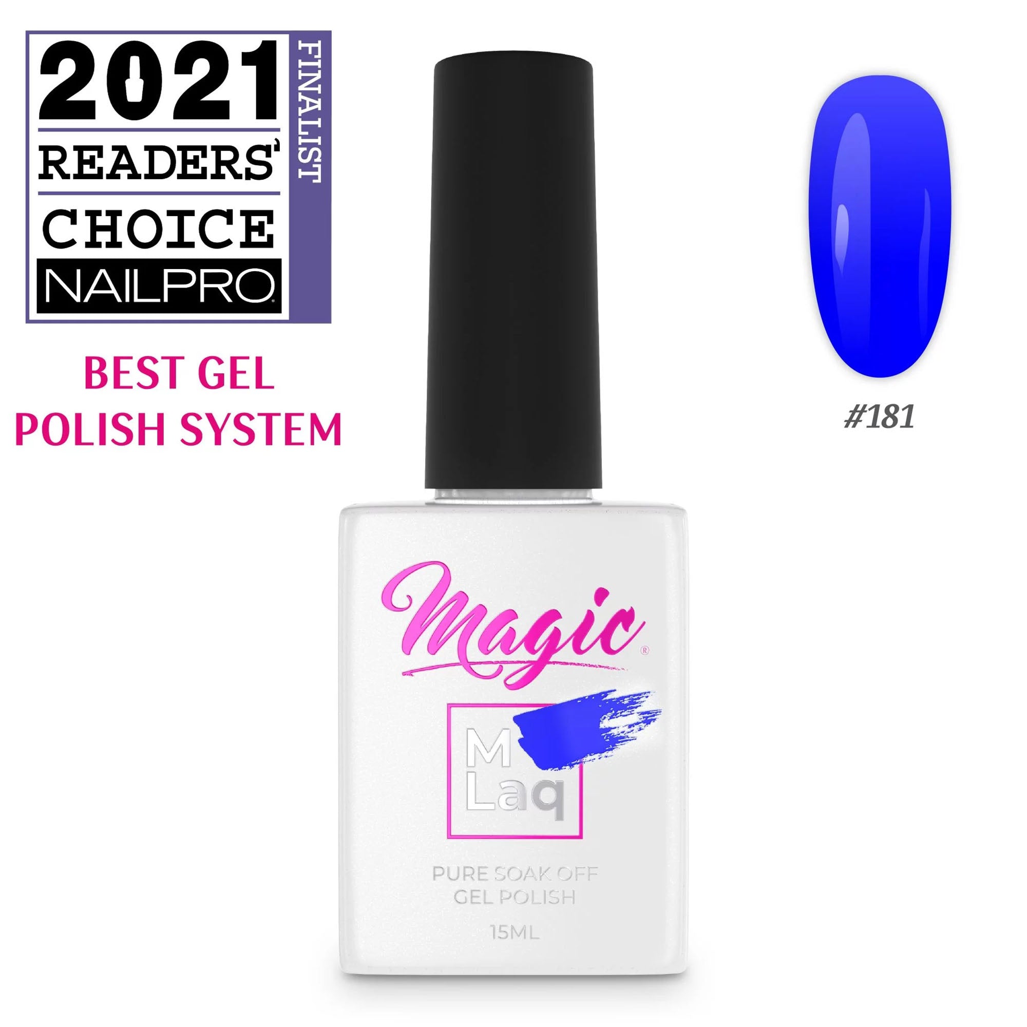 Magic Gel Polish MLaq 15 ml - Electric Blue #181